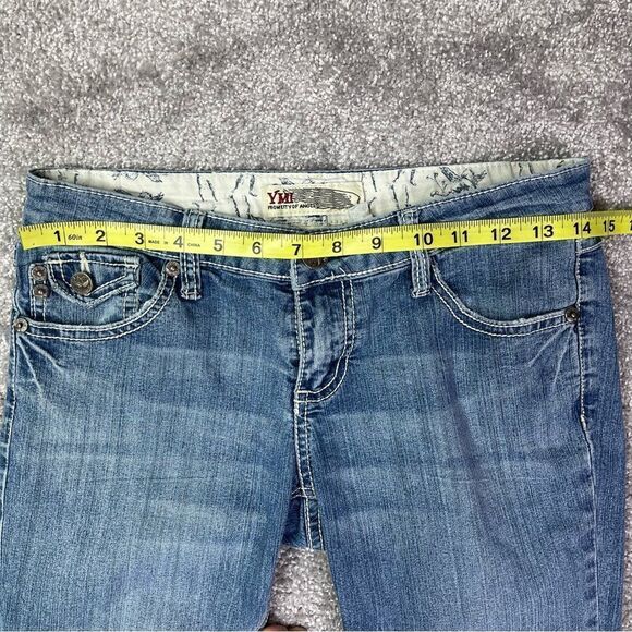 YMI Jeans Women's 3 Blue Bootcut Medium Wash Low Rise Stretch Y2K Juniors Teen - Picture 9 of 13